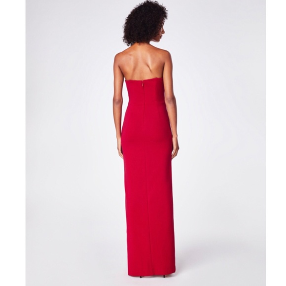 NWT Nicole Miller Structured Jersey Strapless Gown - Picture 4 of 11